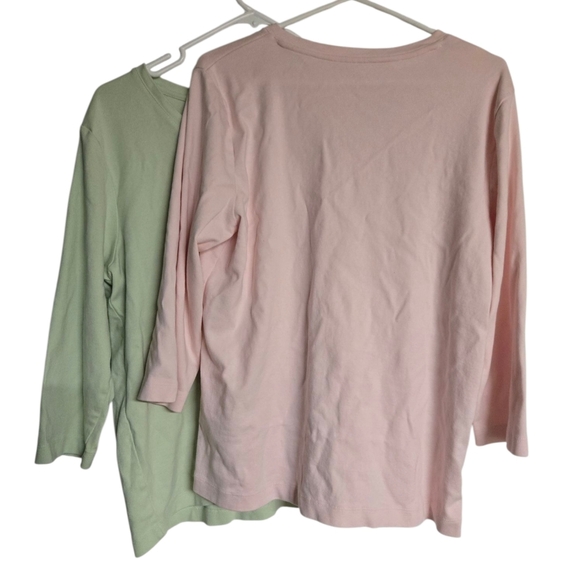 Bundle Of 2 Preswick & Moore Green And Pink Long Sleeve Shirts XL - Picture 2 of 3